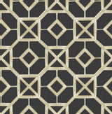 Livia Black Trellis Wallpaper with Geometric Trellis Motif - A-Street Prints 4014-26409