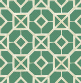Livia Green Trellis Wallpaper with Geometric Bohemian Pattern - A-Street Prints 4014-26410