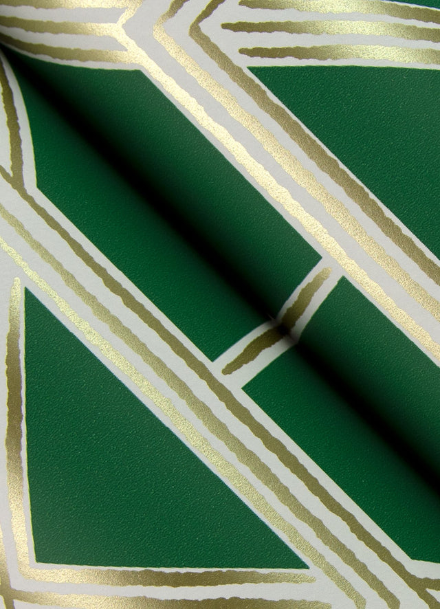Livia Green Trellis Wallpaper with Geometric Bohemian Pattern - A-Street Prints 4014-26410