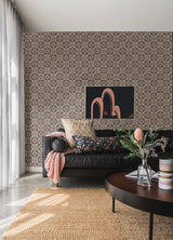 Livia Mauve Trellis Wallpaper Mauve Geometric Bohemian - A-Street Prints 4014-26413