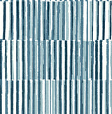 Sabah Teal Stripe Wallpaper with Modern Geometric Stripe Pattern - A-Street Prints 4014-26414