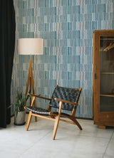 Sabah Teal Stripe Wallpaper with Modern Geometric Stripe Pattern - A-Street Prints 4014-26414