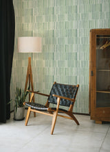 Sabah Green Stripe Wallpaper with Modern Geometric Stripe Pattern - A-Street Prints 4014-26417