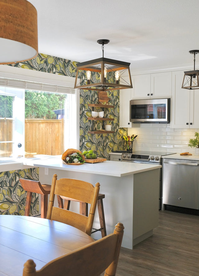 Meyer Chartreuse Citrus Wallpaper with Botanical Bohemian Pattern - A-Street Prints 4014-26418