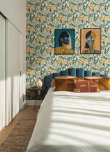Meyer Peach Citrus Wallpaper with Botanical Bohemian Pattern - A-Street Prints 4014-26419