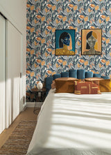 Meyer Teal Citrus Wallpaper with Bohemian Botanical Motif - A-Street Prints 4014-26421