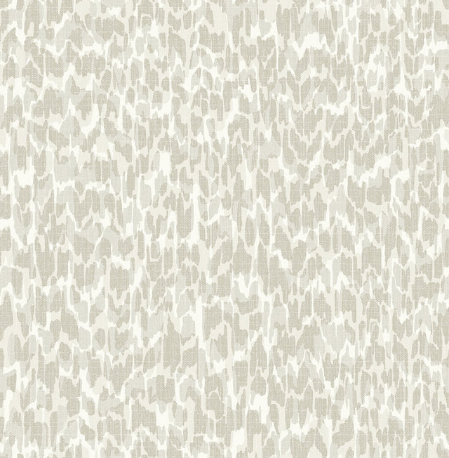Flavia Light Grey Animal Print Wallpaper with Faux Effects Bohemian Style - Brewster 4014-26428