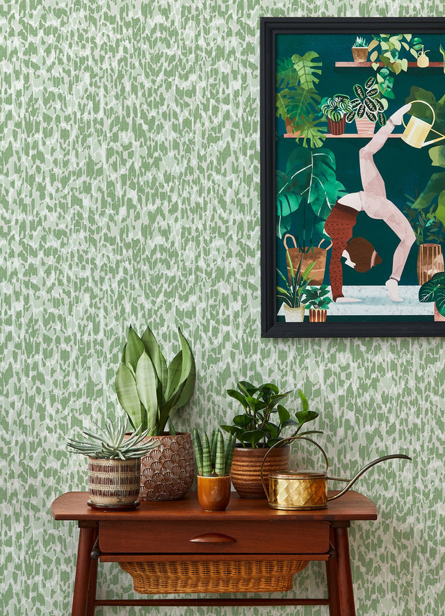 Flavia Green Animal Print Wallpaper with Textured Faux Effects - A-Street Prints 4014-26430