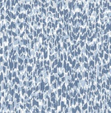 Flavia Blue Animal Print Wallpaper with Bohemian Faux Effects Pattern - Brewster 4014-26431