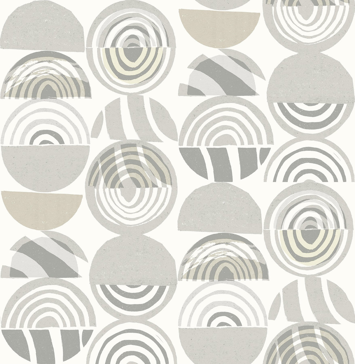 Mage Light Grey Mod Geometric Wallpaper with Bohemian Geometrics Pattern - A-Street Prints 4014-26444