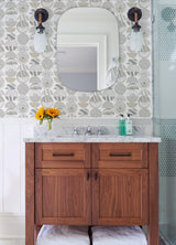 Mage Light Grey Mod Geometric Wallpaper with Bohemian Geometrics Pattern - A-Street Prints 4014-26444