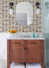 Mage Plum Mod Geometric Wallpaper in Plum with Bohemian Geometric Pattern - Brewster 4014-26445