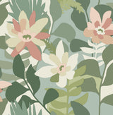 Koko Green Floral Wallpaper with Bohemian Botanical Pattern - A-Street Prints 4014-26452