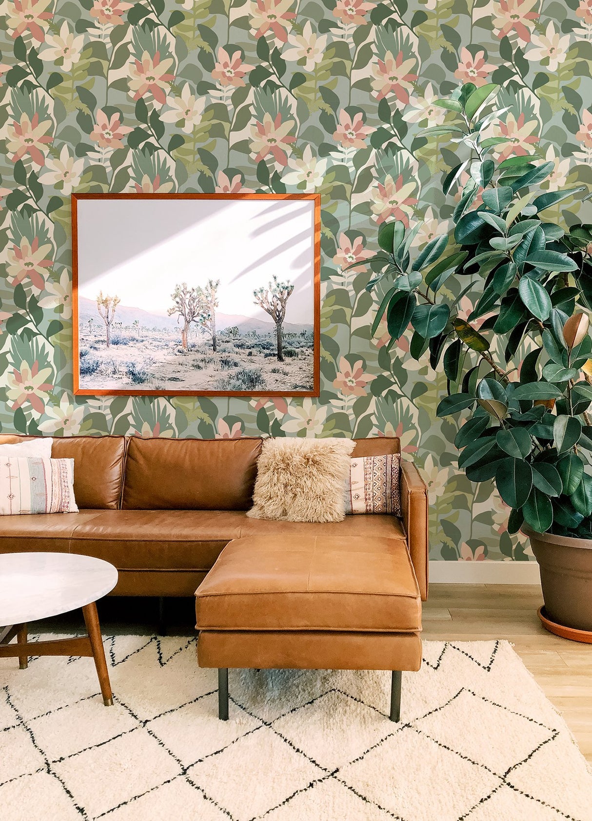 Koko Green Floral Wallpaper with Bohemian Botanical Pattern - A-Street Prints 4014-26452
