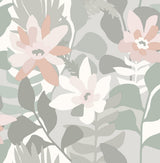 Koko Grey Floral Wallpaper with Bohemian Botanical Pattern - A-Street Prints 4014-26454