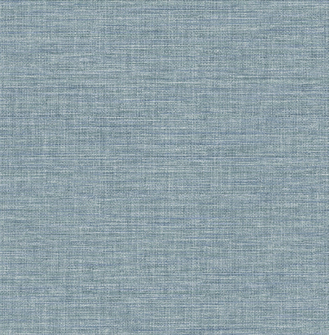 Exhale Sky Blue Faux Grasscloth Transitional Wallpaper - A-Street Prints 4014-26459
