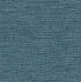 Exhale Denim Texture Wallpaper by A-Street Prints - FD26460, Non Woven Faux Grasscloth Unpasted Sidewall in Rich Blue
