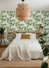 Aida Green Potted Plant Wallpaper with Botanical Bohemian Pattern - Brewster 4014-87558