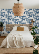 Aida Blue Potted Plant Wallpaper with Botanical Bohemian Pattern - A-Street Prints 4014-87559