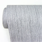 Cahaya Silver Woven Wallpaper with Glitter Modern Fabric & Woven Texture - Advantage 4015-3443-28