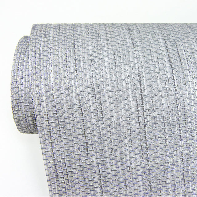 Cahaya Silver Woven Wallpaper with Glitter Modern Fabric & Woven Texture - Advantage 4015-3443-28