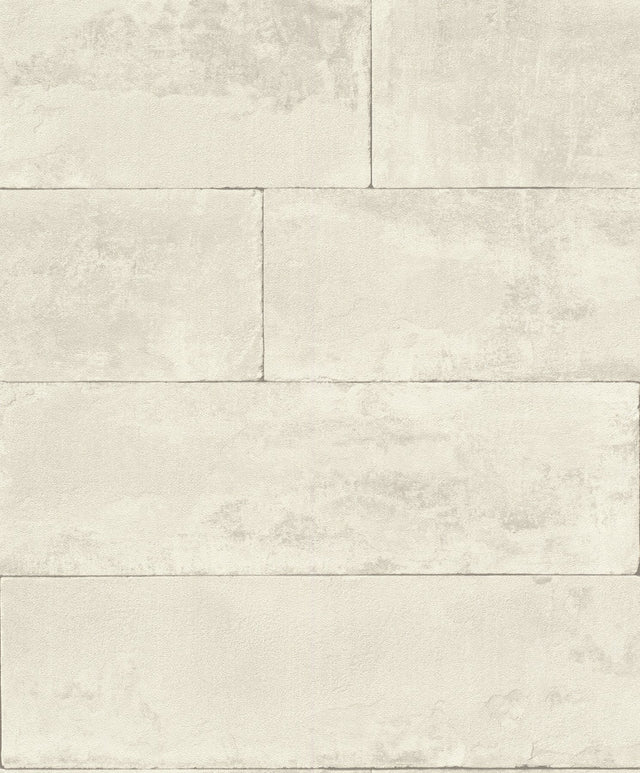 Lanier Dove Stone Plank Dove Wallpaper with Industrial Graphics Textured Style - Brewster 4015-426007