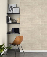 Lanier Neutral Stone Plank Textured Wallpaper with Industrial Graphic Stone Motif - Advantage 4015-426014