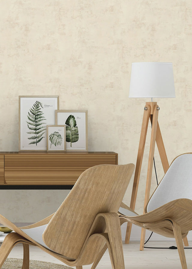 Osborn Cream Distressed Texture Wallpaper with Modern Graphic Motif - Advantage 4015-426359
