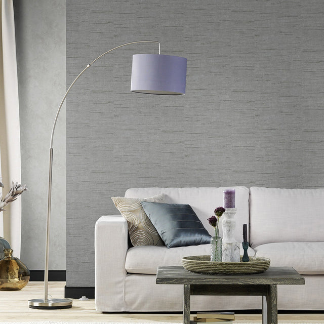 Maclure Silver Striated Texture Wallpaper with Distressed Textures Industrial Style - Advantage 4015-426731