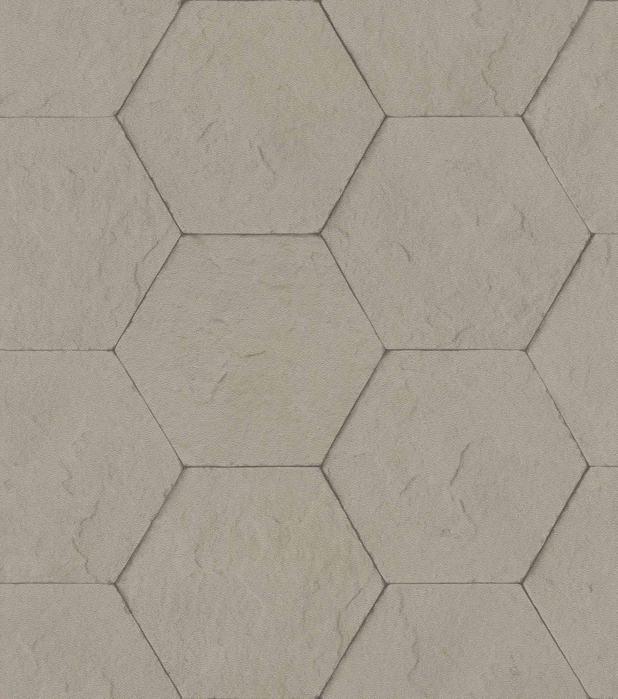 Bascom Light Grey Stone Hexagon Wallpaper with Modern Graphic Tile Motif - Advantage 4015-427134