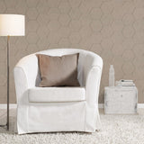 Bascom Light Grey Stone Hexagon Wallpaper with Modern Graphic Tile Motif - Advantage 4015-427134