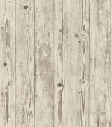 Albright Ivory Weathered Oak Panels Wallpaper with Traditional Wood Panel Motif - Advantage 4015-427318