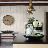 Appalacian Cream Wood Planks Wallpaper with Textured Wood Plank Motif - Advantage 4015-514407