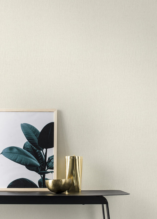 Haast Off White Vertical Woven Texture Wallpaper with Metallic Threaded Detail - Advantage 4015-550412