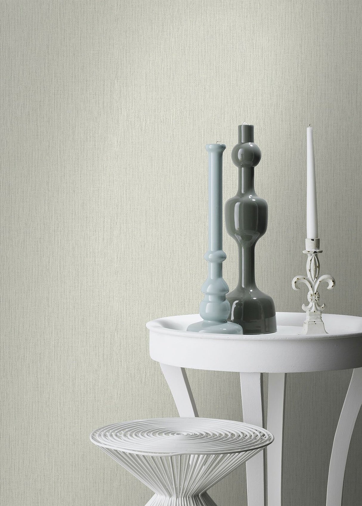 Haast Silver Woven Texture Wallpaper with Modern Fabric & Woven Textures Pattern - Advantage 4015-550436