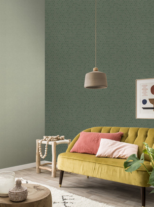 Haast Mint Woven Texture Wallpaper with Modern Fabric & Woven Textures Pattern - Advantage 4015-550450