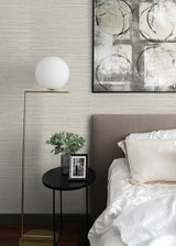 Hutton Silver Tile Wallpaper with Industrial Graphic Stripe Pattern - Advantage 4015-550542