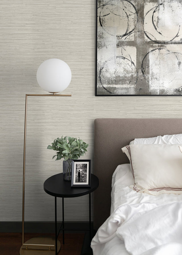 Hutton Silver Tile Wallpaper with Industrial Graphic Stripe Pattern - Advantage 4015-550542