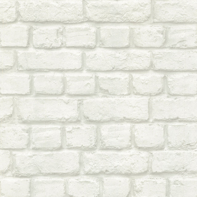 Chicago Dove Brick Textured Wallpaper with Industrial Graphics Pattern - Advantage 4015-587203