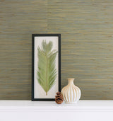 Arina Turquoise Grasscloth Wallpaper with Flat Weave Texture - Advantage 4018-0011