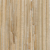 Tereza Silver Foil Grasscloth Wallpaper with Textured Foil Grasscloth Pattern - Advantage 4018-0031