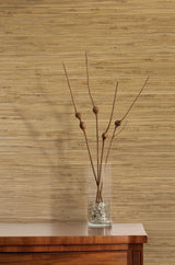 Daria Beige Grasscloth Wallpaper with Natural Textured Weave - Advantage 4018-0036