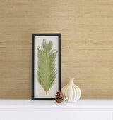 Kostya Cream Grasscloth Wallpaper with Textured Traditional Motif - Advantage 4018-0052