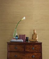 Kostya Beige Grasscloth Wallpaper with Natural Textured Weave - Brewster 4018-0057