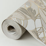 Selene Gold Mucha Floral Wallpaper with Metallic Raised-Ink Botanical Motif - A-Street Prints 4019-86402