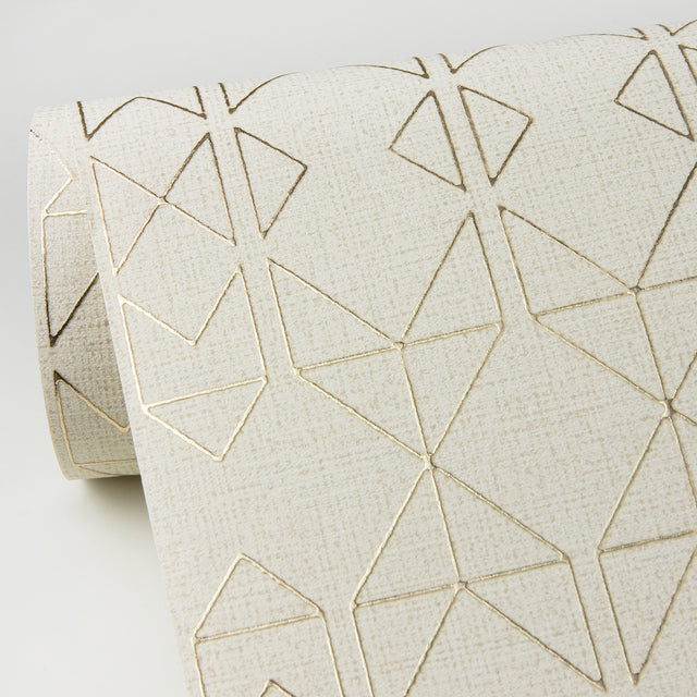 Paititi Gold Diamond Trellis Wallpaper with Modern Geometric Pattern - A-Street Prints 4019-86403