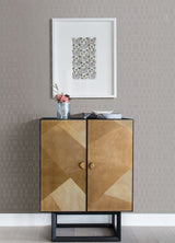 Paititi Silver Diamond Trellis Wallpaper with Metallic Geometric Pattern - A-Street Prints 4019-86406