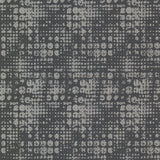 Celeste Silver Geometric Wallpaper with Metallic Textured Grid Circles - Brewster 4019-86409