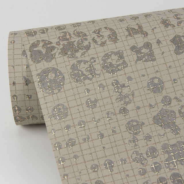 Celeste Gold Geometric Wallpaper with Metallic Textured Foil on Non Woven - Brewster 4019-86410