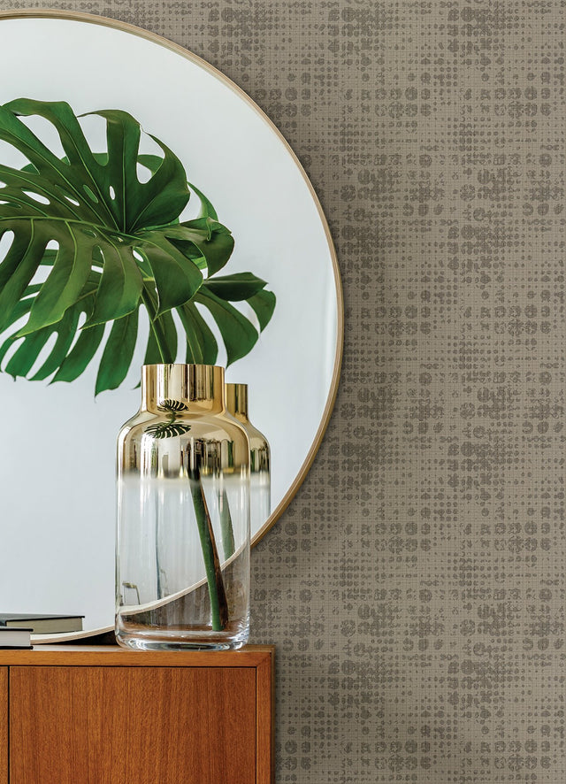 Celeste Gold Geometric Wallpaper with Metallic Textured Foil on Non Woven - Brewster 4019-86410